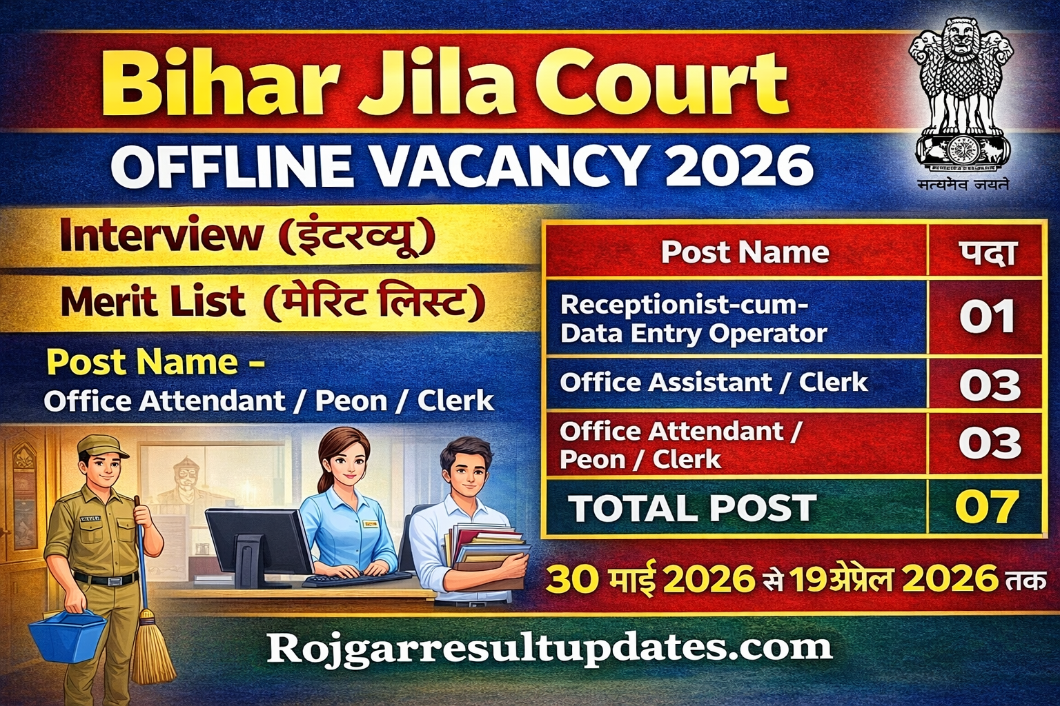 Bihar Jila Court offline vacancies 2026