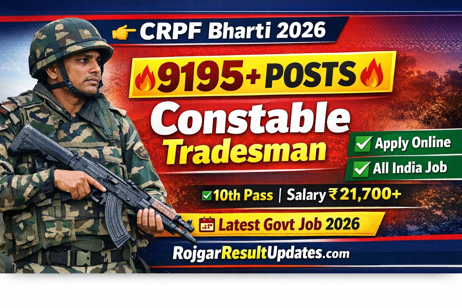 CRPF Bharti 2026 recruitment details