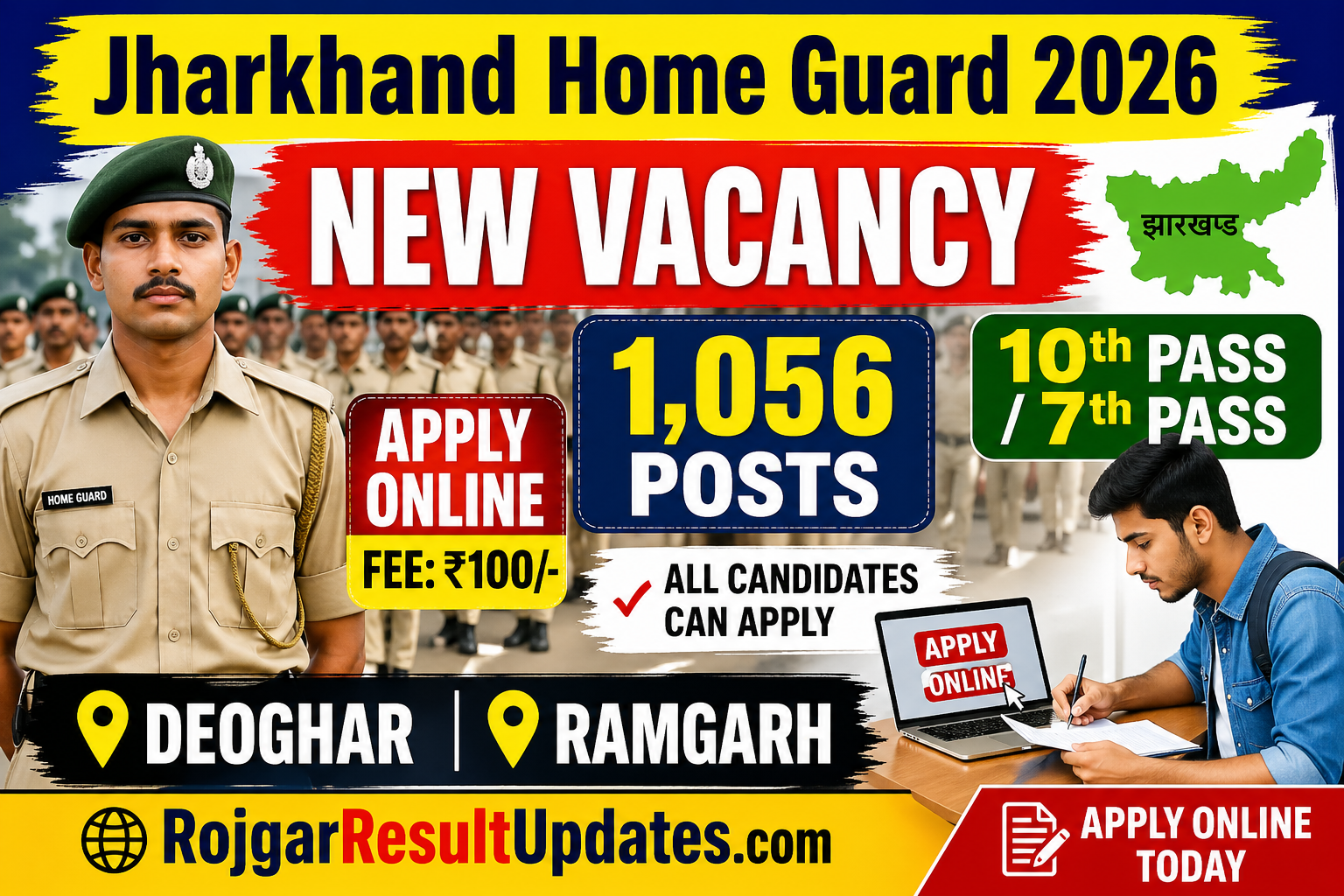 Jharkhand Home Guard Vacancy 2026 Apply Online