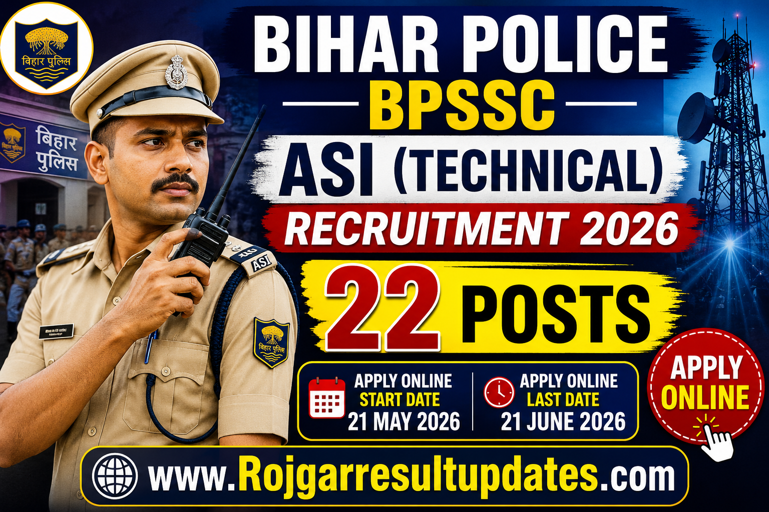 Bihar Police BPSSC ASI (Technical) Recruitment 2026