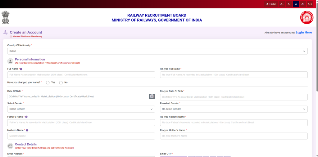 RRB Technician Vacancy 2026
