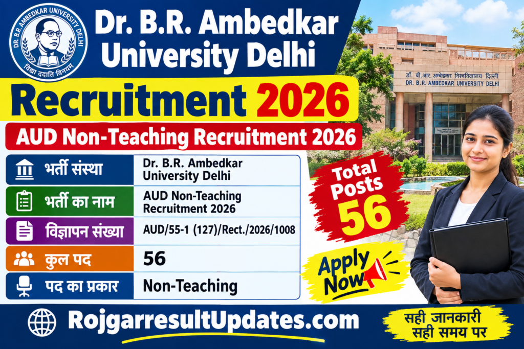 Dr. B.R. Ambedkar University Delhi Recruitment 2026